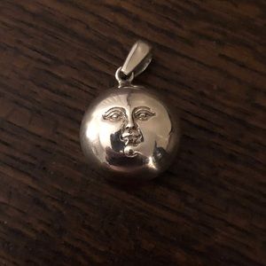 Mexican Sterling Silver HandCrafted Moon Pendant